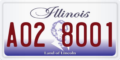 IL license plate A028001