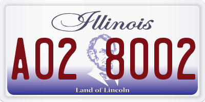 IL license plate A028002