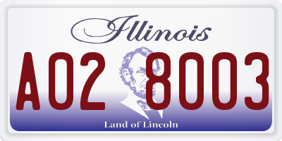 IL license plate A028003