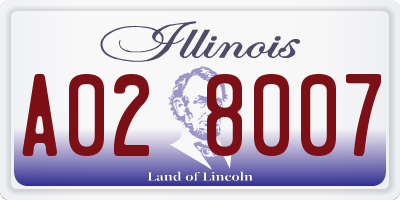 IL license plate A028007