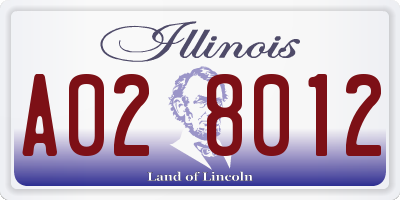 IL license plate A028012