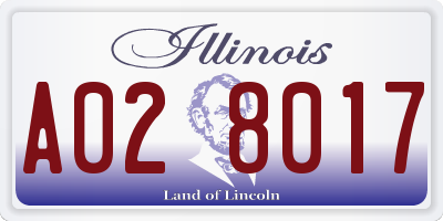 IL license plate A028017