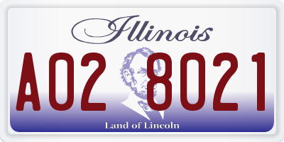 IL license plate A028021