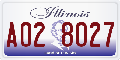 IL license plate A028027
