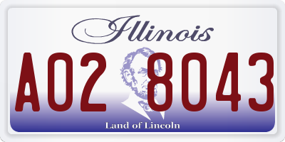 IL license plate A028043