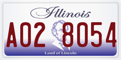 IL license plate A028054