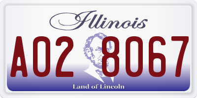 IL license plate A028067