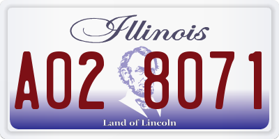 IL license plate A028071