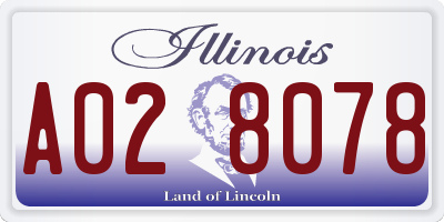 IL license plate A028078