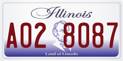 IL license plate A028087
