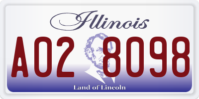IL license plate A028098
