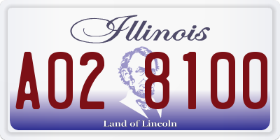 IL license plate A028100