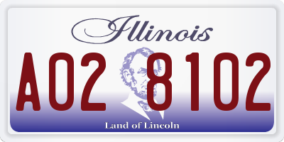 IL license plate A028102