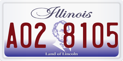 IL license plate A028105