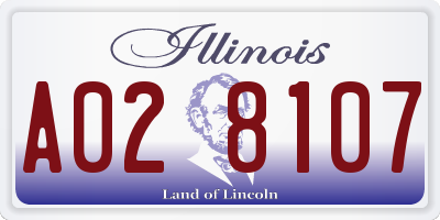 IL license plate A028107