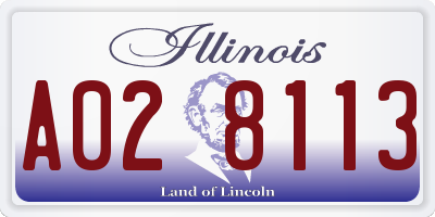 IL license plate A028113