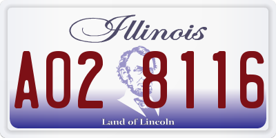 IL license plate A028116