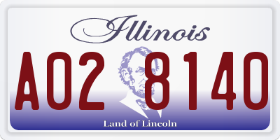 IL license plate A028140