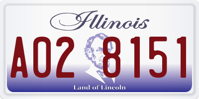 IL license plate A028151