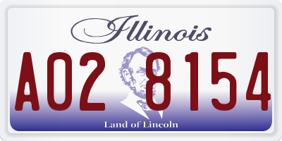 IL license plate A028154