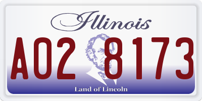 IL license plate A028173