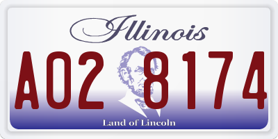 IL license plate A028174