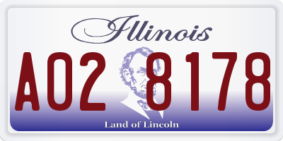 IL license plate A028178