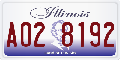 IL license plate A028192