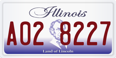 IL license plate A028227
