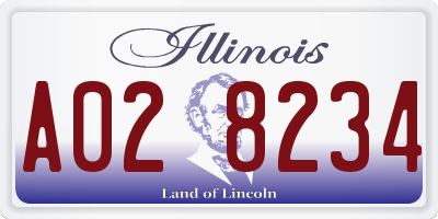 IL license plate A028234