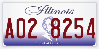 IL license plate A028254