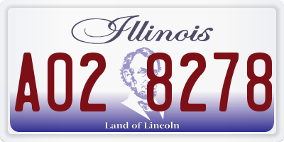 IL license plate A028278
