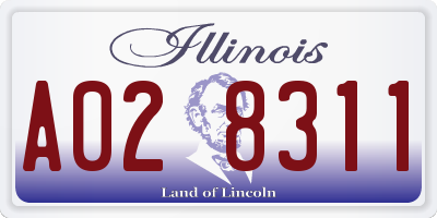 IL license plate A028311