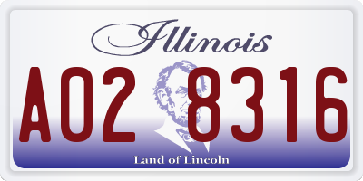 IL license plate A028316
