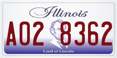 IL license plate A028362