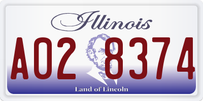 IL license plate A028374