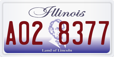IL license plate A028377