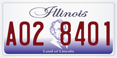 IL license plate A028401