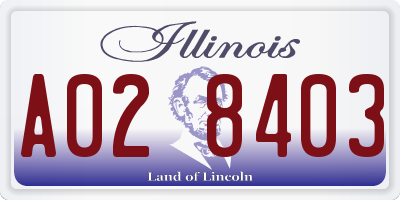 IL license plate A028403