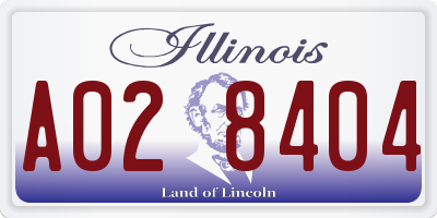 IL license plate A028404