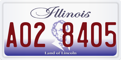 IL license plate A028405