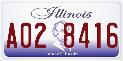 IL license plate A028416