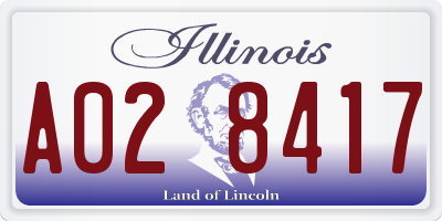 IL license plate A028417