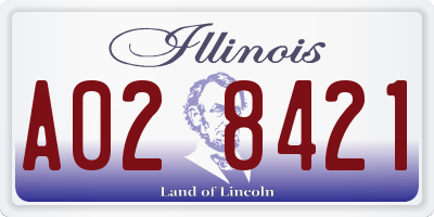 IL license plate A028421