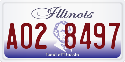 IL license plate A028497