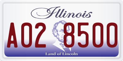 IL license plate A028500