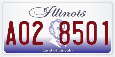 IL license plate A028501