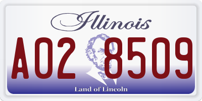 IL license plate A028509