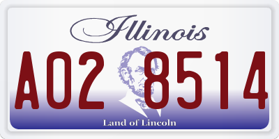 IL license plate A028514