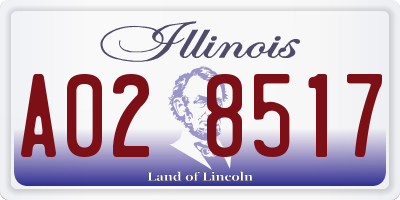IL license plate A028517